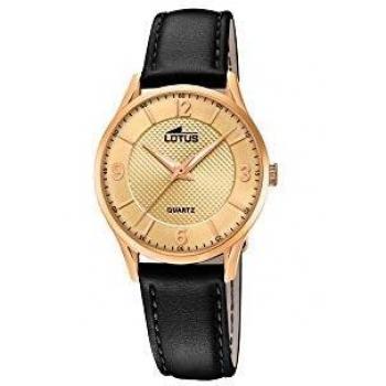 Reloj LOTUS Para Mujer 18407 - Caja de Acero Inoxidable 316L en Oro Rosa, Correa de Cuero Analógica Quartz