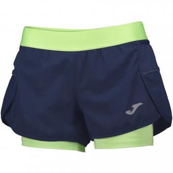 Joma Free II Pantalón Corto con Malla, Mujer, Marino, XS