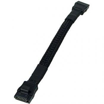 Phobya 0 SATA 3.0 Connection Cable Straight with Safety Latch 15cm - Black Cables SATA Cables