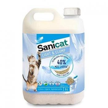 Sanicat Light & Clump, Arena de Gatos, Sin Aroma, Azul