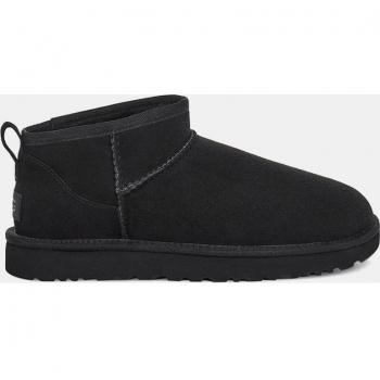 UGG® Women's Classic Ultra Mini Sheepskin Boots - Black, Size 10