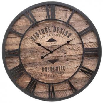 Reloj Oscar de Metal Negro - Diámetro 80 cm - Atmosphera Creador de Interiores