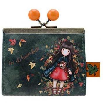 SANTORO GORJUSS 972GJ01, Monedero Autumn Leaves para Mujer, Verde, Pequeño
