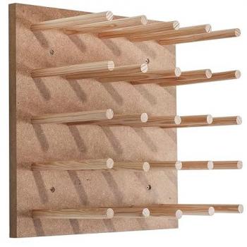 Botellero de Pared Wellhome de Madera de Pino para 20 Botellas - Natural 39x20x39 cm