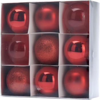 Home & Style 423949 Bolas de Navidad 6 cm 9 Unidades en Ventana de cartón 12 Unidades en la Pantalla