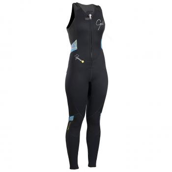 2018 Gul Response Womens 3mm Flatlock Long John Wetsuit BLACK RE4314-B4 Ladies UK Sizes - 8