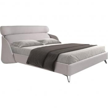 Cama ANGEL CERDÁ 7161C de tela color gris claro, dimensiones 207 x 250 x 102 cm