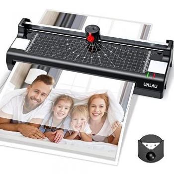 UALAU Plastificadora A3, 7 en 1 A3 A4 A5 A6 Laminador con Cortador de Papel, Redondeador de Esquina y 20 Bolsas de Laminación, Adecuado para la Escuela, Oficina, Hogar, Casa