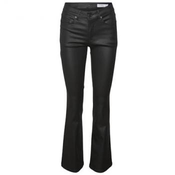 Jeans Flared de Mujer Efecto Polipiel Vero Moda VMFlash Mid Rise Negros M 32