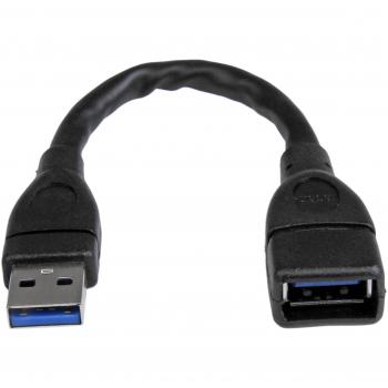 StarTech.com USB3EXT6INBK - Cable extensor USB 3.0 macho a hembra de 15.2 cm, color negro