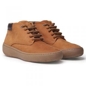 Botines de Mujer Toni Pons de Piel Nobuk con Cordones en Color Cuero - Sort