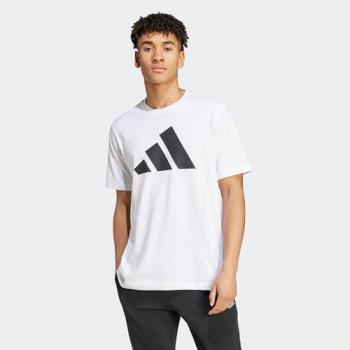 Camiseta gráfica de manga corta Adidas Power 3 para hombre en blanco