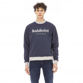 Baldinini Trend Blue Cotton Sweater - S