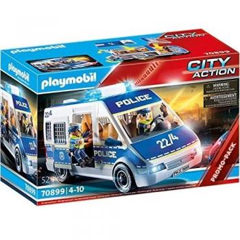 PLAYMOBIL City Action 70899 Coche de policía, Con luz y sonido, Juguetes para niños mayores de 4 años