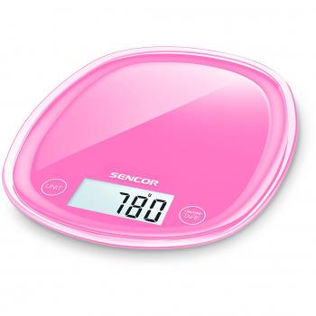 Sensor  SKS 34RD- Balanza de cocina, pantalla LCD, 5.3 x 2.3 cm, Rosa