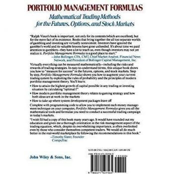 Portfolio Management Formulas: Mathematical Trading Methods for the Futures, Options, and Stock Markets: 1