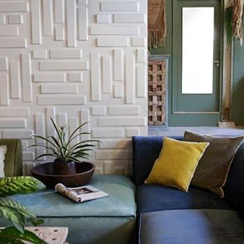 WallArt Paneles de Pared 3D Bricks Cantidad 12 Piezas GA-WA02 Fibra Vegetal