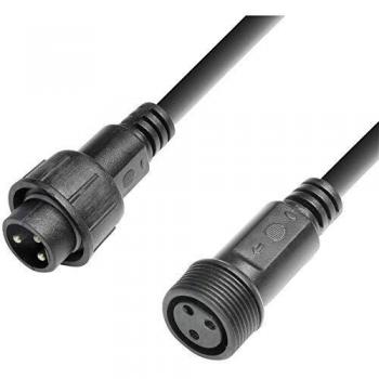 Cameo P EX 001 - Cable de Alimentación Prolongador IP65 (1m, Conector XLR Macho y Hembra) Color Negro