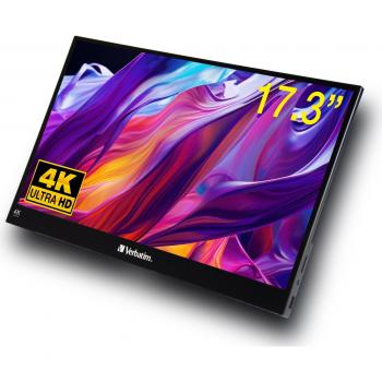 Monitor Portátil Verbatim 17.3 4K Ultra HD LCD Táctil 3840 x 2160 Pixel