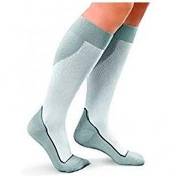 Calcetín Deportivo Jobst 15-20mmHg Blanco Gris Talla S 1 Par