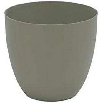 Maceta de inyección cuenco ø18cm gris topo - EDM 74927