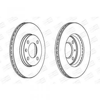 Disco de Freno Ventilado CHAMPION 561178CH para Volkswagen Scirocco II, Golf 1, Golf 1 Cabriolet y Seat Ibiza 2