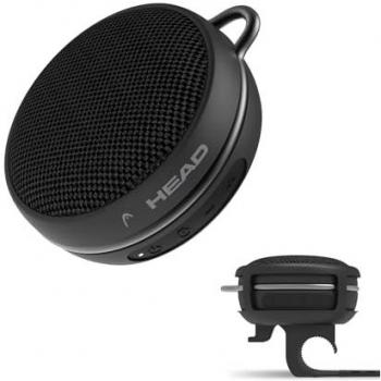 Altavoz Inalámbrico Portátil Resistente al Agua con Soporte para Bicicleta - 9 Horas de Autonomía, Llamadas y TWS, Negro