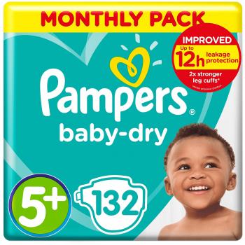 Pampers Baby Dry - Pañales para bebés, Talla 5+
