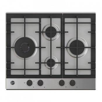 Placa de gas Hoover H-HOB 500 GAS HHG6D5WC5X con 4 Zonas y Acabado en Acero Inoxidable
