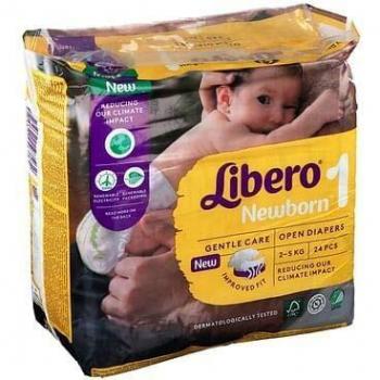 Pañales Libero Newborn 1 - 2-5kg 24 unidades