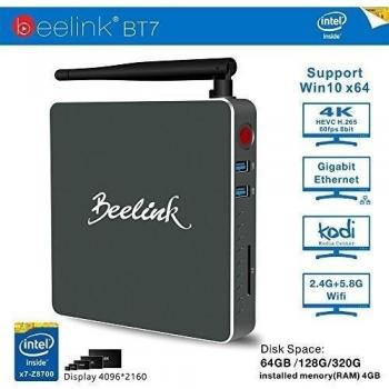 BoLv Z8700 Mini PC Beelink Z8700 MINI BOX / Win 10 64 bit OS | MINI Computer Windows10 PC with Intel Atom X7-Z8700 Processor 2M Cache, up to 2.40 GHz, DDR3 4GB, 128GB SSD, Intel HD Graphics, Dual WiFi, Gigabit,USB 3.0, HDMI, SD, Bluetooth, Windows 10 home