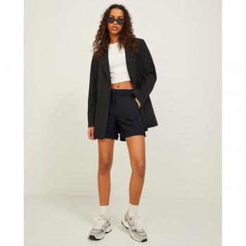 Jack & Jones - Shorts de pinzas de tiro alto de mujer, modelo JXMARY HW SHORTS TLR SN BLACK
