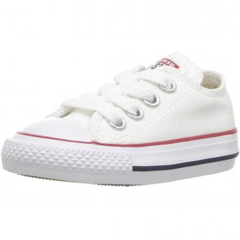 Converse Chuck Taylor All Star Youth Casual Sneakers - White Low-Top (Sizes 11-3)