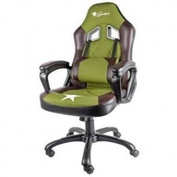 GENESIS Nitro 330 Silla Gaming, Cuero sintético, Verde, 53 x 51 x 125 cm