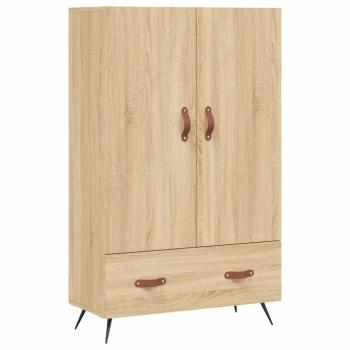 Aparador alto de madera de ingeniería roble Sonoma 69,5x31x115 cm mueble de almacenaje de salón buffet armario auxiliar armario de almacenamiento vidaXL marrón