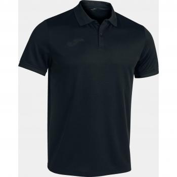 Joma Men's Championship VI Short Sleeve Polo Shirt in Anthracite Black