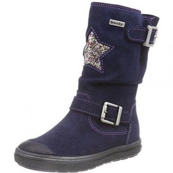 Richter Kinderschuhe Ilva - Botas de cuero para niña, color azul, talla 27