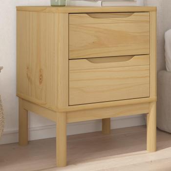 Mesita de noche FLORO Cera marrón 45x39x57 cm Madera de pino
