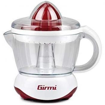 Spremiagrumi Eléctrico Girmi SR02, 25W, 700ml, Doble Copa de Exprimido, Color Blanco/Rojo