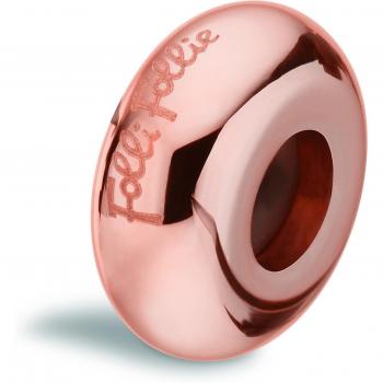 Abalorio de mujer Folli Follie de plata de ley color oro rosa 1 centímetro (referencia: 1P16T010R)