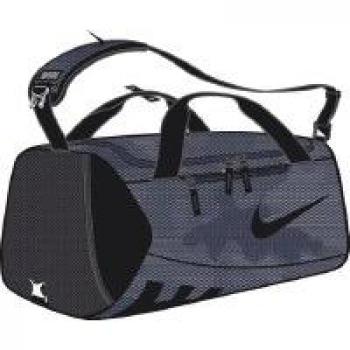 Nike Teambag Alpha Duff-AOP Bolsa de Deporte, Unisex, Thunder Blue/Black, Talla única