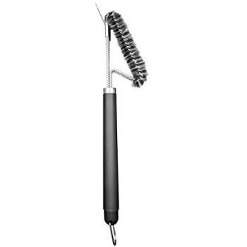 Cepillo Limpiador Vertical LISA para Parrillas de Barbacoa con Rascador y Cerdas de Acero Inoxidable, Mango Ergonómico