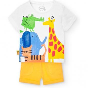 Conjunto de bebé niño - Boboli de camiseta de manga corta y bermuda en tejido suave