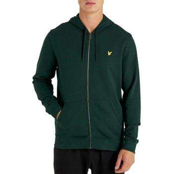 Lyle & Scott Men's Dark Green Zip Through Hoodie - Size Large