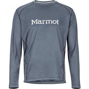 Marmot Windridge with Graphic LS Sudadera, Steel Onyx/Grey Storm, Small para Hombre