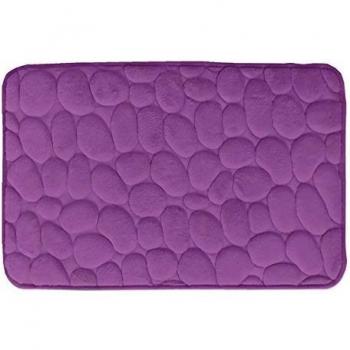 Secaneta Alfombra DE BAÑO Piedras - Lila, 040x060 cm.