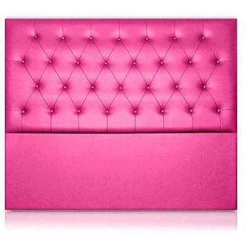Cabecero Afrodita Tapizado en Polipiel Rosa 145x120cm con Altura de 120cm