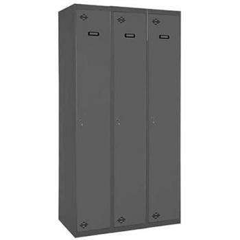 Taquilla SIMONLOCKER PROF. MON.SINGLE-DIV 3/3 400(1200) A/A, metálica, 3 puertas, montada, dimensiones 1800x1200x500 mm, color antr