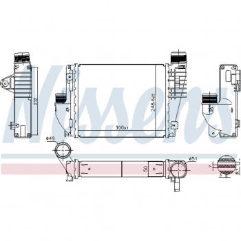 Intercooler NISSENS 961522 - Enfriador de aire de carga para vehículos
