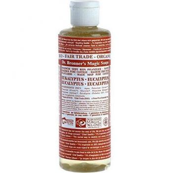 Jabón Líquido Eucalipto 240Ml Dr. Bronner's - Hidratación Intensa, Jabón Natural 18 en 1 Eucalipto Dr. Bronner's